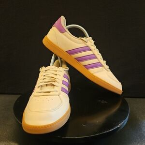 Adidas Breaknet Sleek Lace Up  Mens Off White, Purple Sneakers